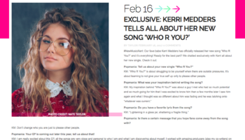 Exclusive Kerri Medders Tells About her New Song 